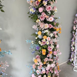 Bridal Shower Flower Garland Arch,Table Flower Centerpieces,Spring Flower Arch,Wedding Archway Floral,Wedding Aisle Runner Flower
