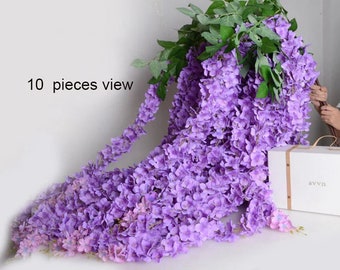 Purple Wisteria Garland Hanging Flowers For Wedding,Birthday Party,Baby Shower Party Decor Wisteria Vine Wedding Arch Hanging Flowers