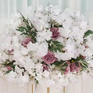 Full White Flower Ball Wedding Centrepiece Floral Ball Table Flower Ball Wedding Arrangement Flower Arrangement White Wedding Decor