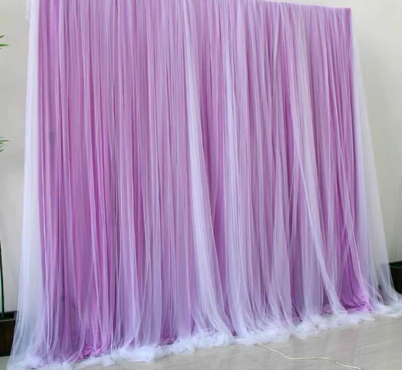 Baby Blue Backdrop Curtains Tulle Backdrop for Wedding Bridal Etsy