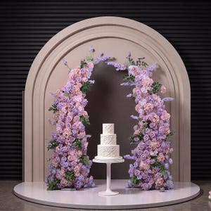 Rose Flower Arch Boho, boog bloemen bruiloft, gangpad bloemen bruiloft, bloemenslinger tafel, bloemstuk, decor bruiloft achtergrond