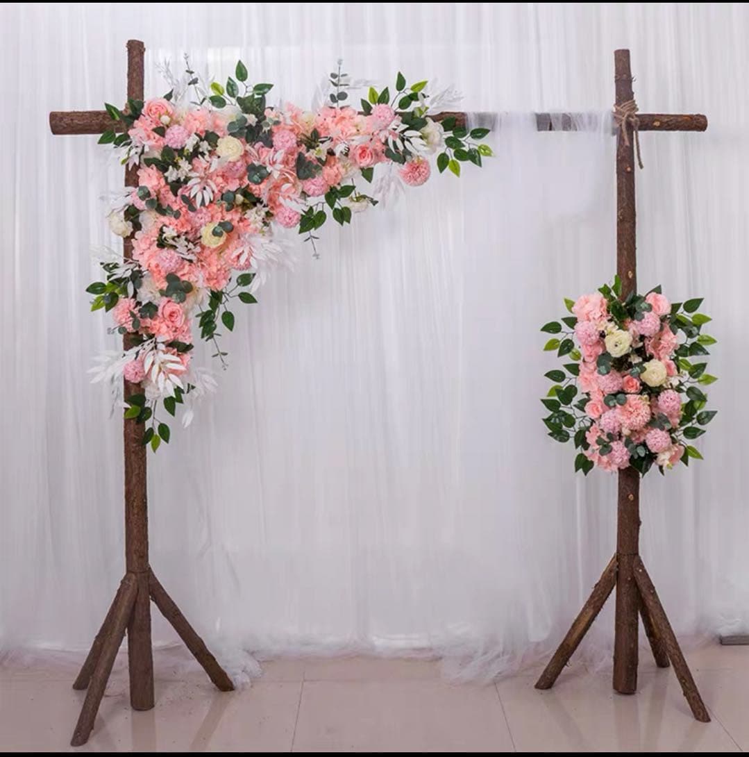 Flower Arch Wedding Corner Swag Arch Arrangement Tulle Etsy