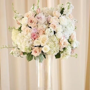 Hydrangea Rose Flower Ball,Wedding Table Flower Centerpiece,Sweetheart Table Flowers Kiss Ball,Big Centerpiece,Wedding Ceremony