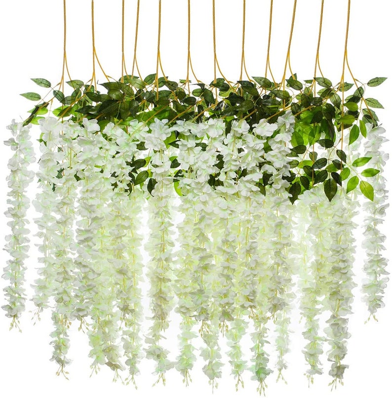 Artificial Wisteria Vine Fake Wisteria Hanging Garland Silk Etsy