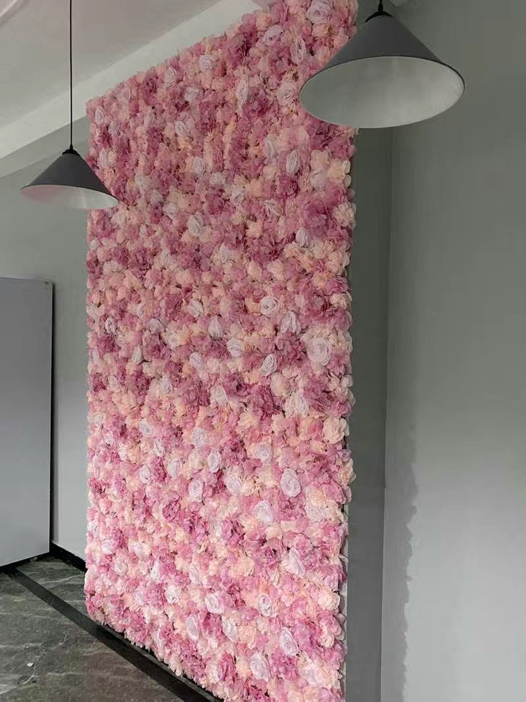 Pink Rose Flower Wall Backdrop DIY Rose Flowers Wall Flowers Panel