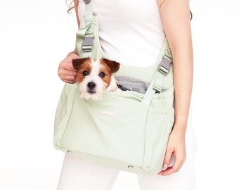 Carry Me Crossbody Pet Carrier Bag for Small Dogs, Puppy & Cats || Water Resistant, Light-weight, Easy to Use