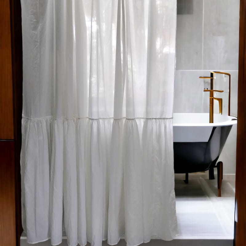 Extra Long Shower Curtain - Etsy