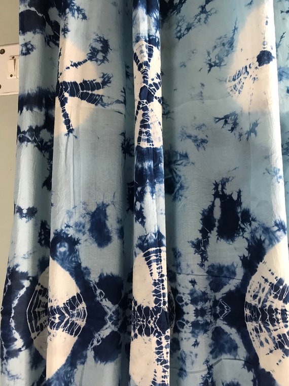 Shibori Curtains Tie Dye Cotton Sheer Shibori Curtains Tie Dye, Dye Sheer Curtains