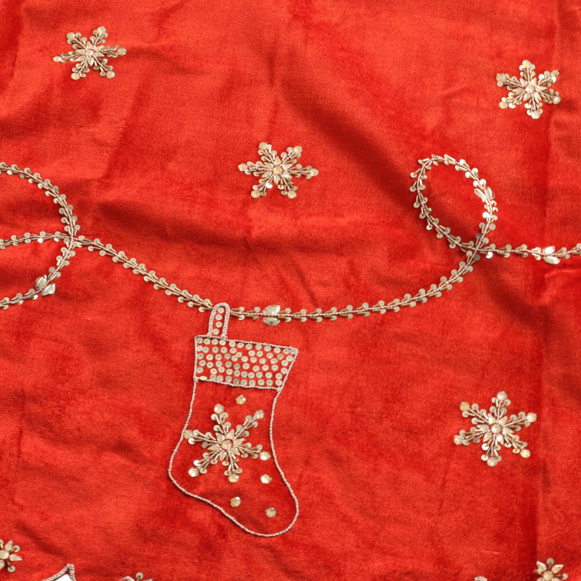Elegante gonna per albero di Natale con stampa di pesce, versatile