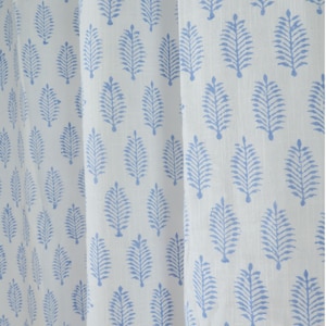Minimalist curtains, Slub Cotton block printed curtain, Thick luxury drapes, Hand block printed bohemian Curtains