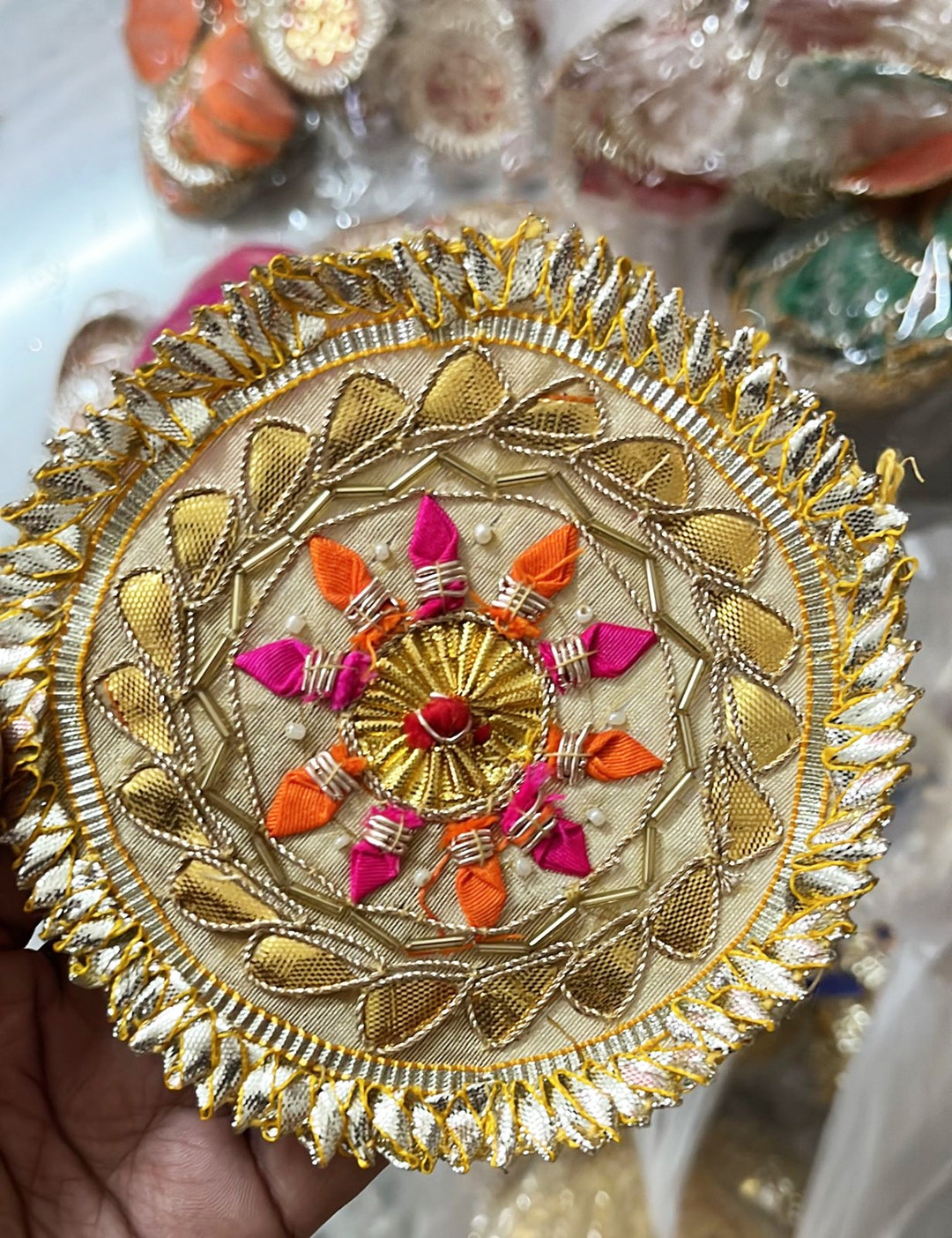 10 Pcs 0f 4.5 Gota Patti Indian Applique Embroidered Patch Sew on Patch patche Gota Jewellery Bud work Yule Decoration Gota Jewelry Etsy