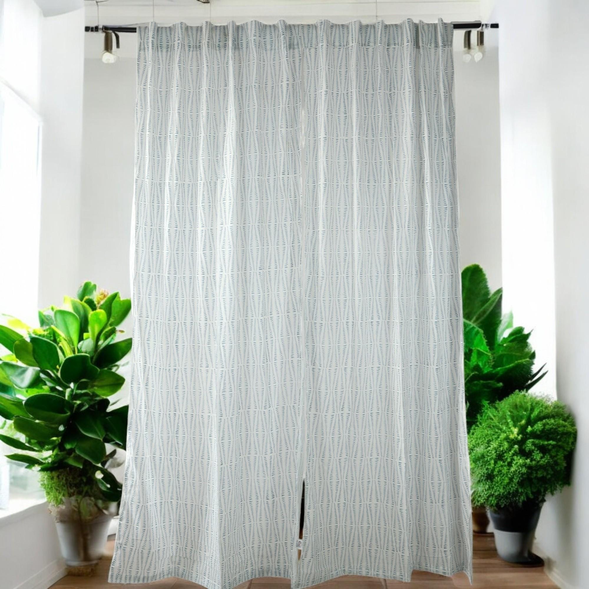 Hand Block Printed Cotton Curtain Panel: Sheer Bohemian Style - Etsy