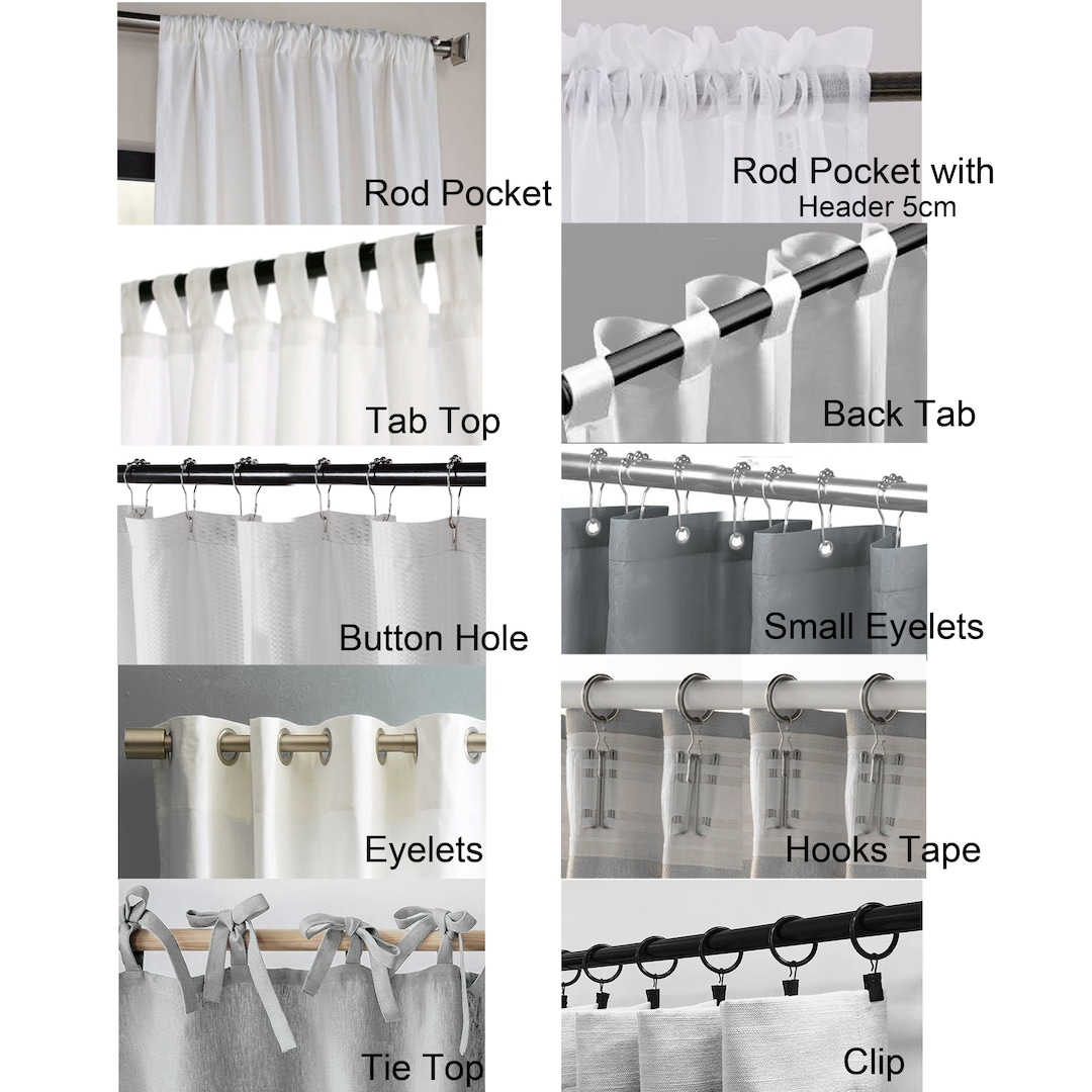 Customize Header for Curtain, Add Ons, Customize Curtain Top, Curtain ...