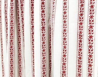 Indian printed striped curtains / Sheer cotton Curtain / Boho style curtains /Bohemian curtains/Window curtains/ curtain panels