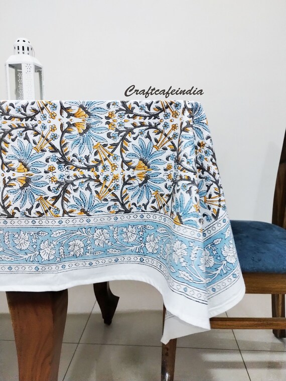 ハンドプリントコットンテーブルクロス（スウェーデン製） プレゼント