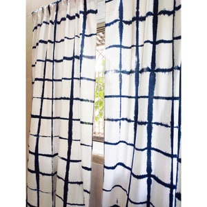 Shibori tie dye indian Curtain/ Semi sheer cotton curtain/ Bohemian Curtains / Curtain panels/ Extra long Indian boho curtain/ Tie dye shade