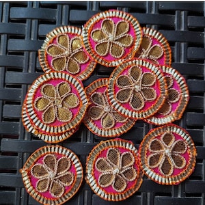 25 pcs Small Gota patti patch / Indian applique/ small Embroidered patch/ Sew Patche/ Gota jewellery Bud-work/ Yule decoration/ jecket