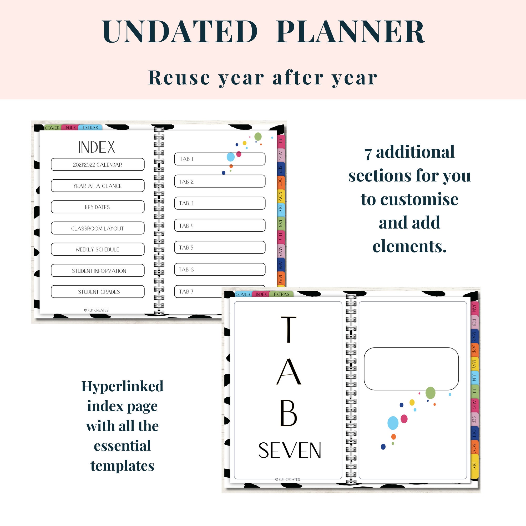 2023 Digital Teacher Planner Goodnotes Undated Digital Etsy Australia