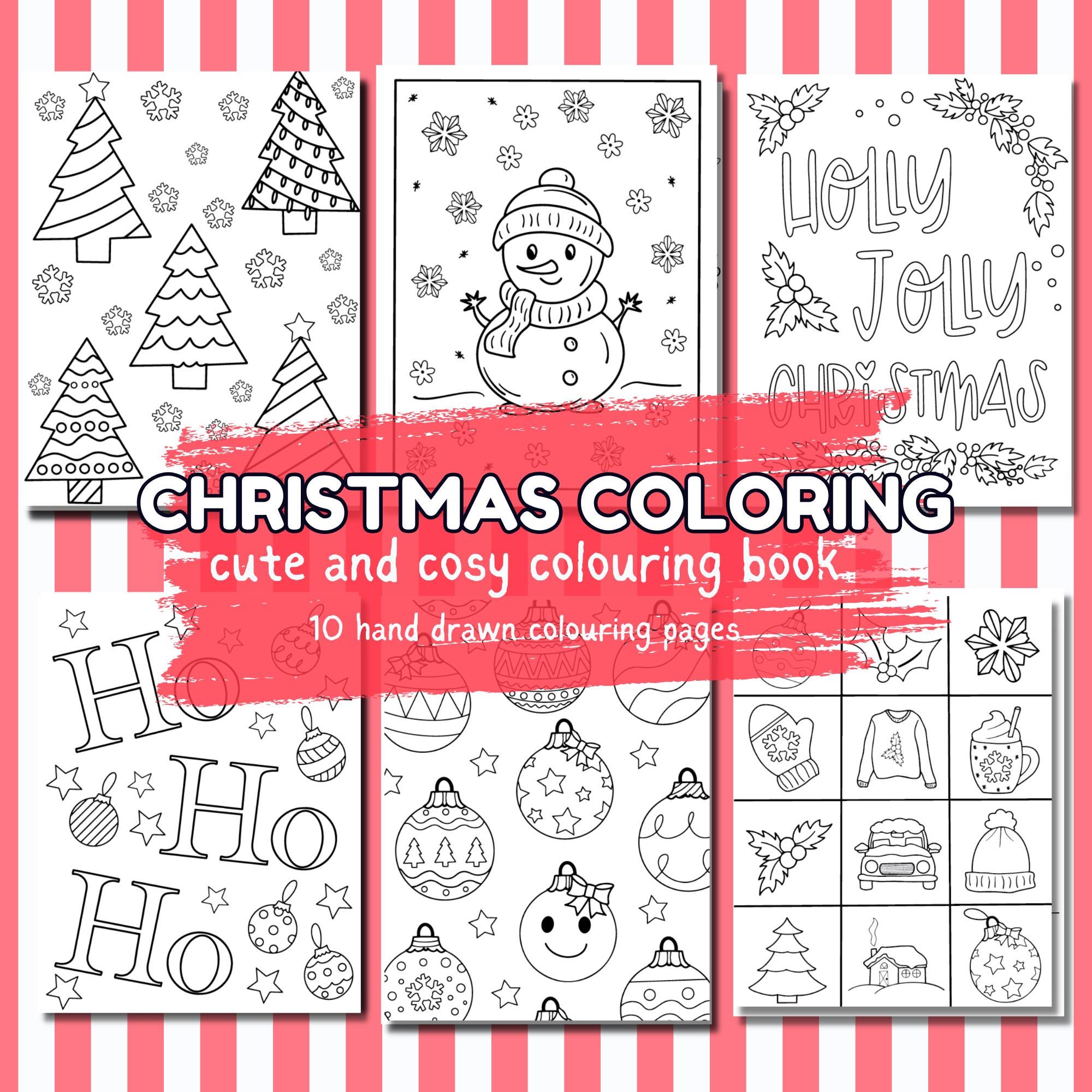 Christmas Coloring Pages, Christmas Coloring for Adults, Digital ...