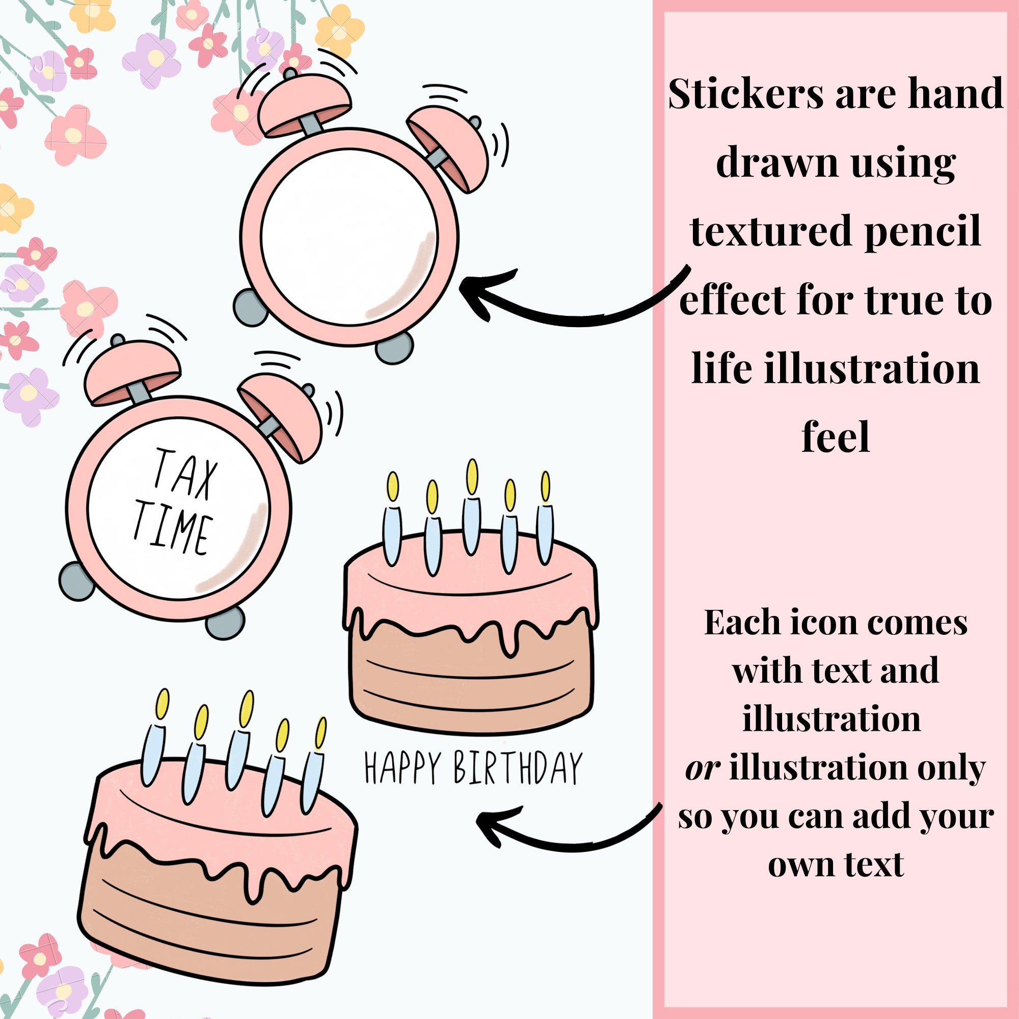 Everyday Life Digital Stickers Cute Everyday Icons - Etsy