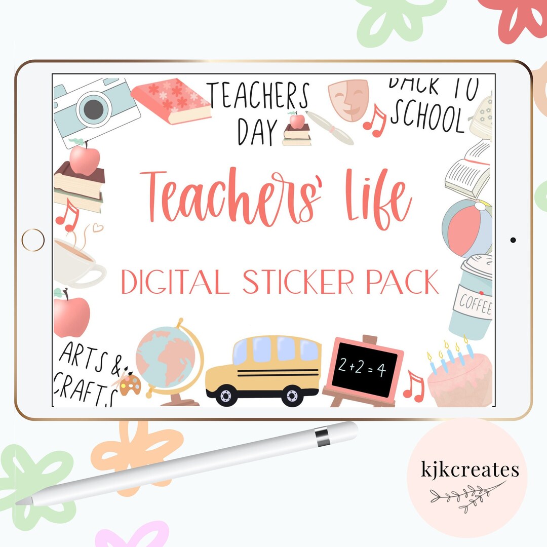 Live Lesson Sticker Teacher's Life Digital Sticker Pack for Goodnotes (PNG, PDF) - Etsy
