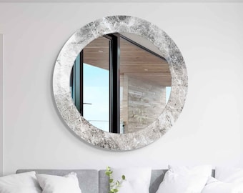 Entryway Hallway Mirror for Bathroom Vanity, Decorative Mirror on Tempered Glass, Living Room Mirror, Luxury Home Decor, Aesthetic Mirror