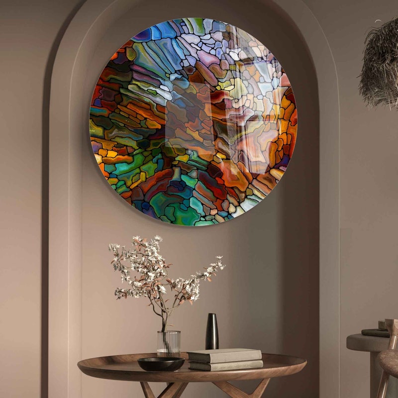 Photo inspiration: Textured Glass Art Wall Decor Reference: Glass Art Wall Decor