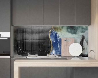Tempered Glass Backsplash, Stove Back Top Cover, Glass Splashback Tile, Kitchen Accessories, Kitchen Sink Cover, Kitchen Decor