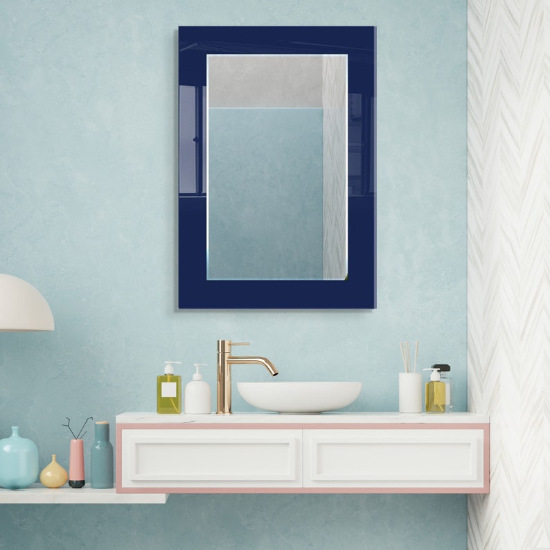 Entryway Hallway Mirror for Bathroom Vanity, Decorative Mirror on Tempered Glass, Living Room Mirror, Luxury Home Decor, Aesthetic Mirror image 4