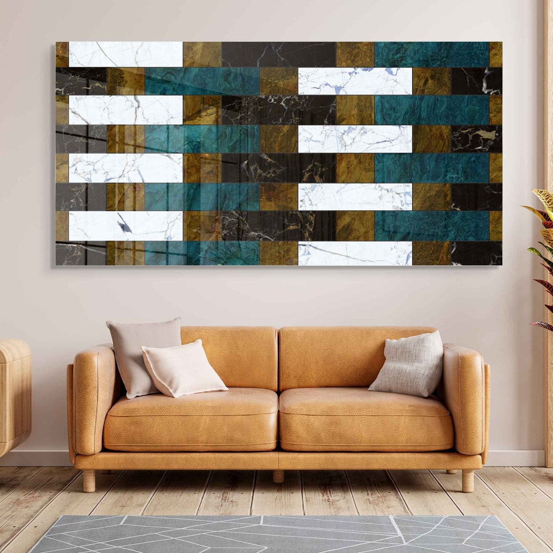 Tempered Glass Wall Art, Glass Wall Decor, Home Decor, Living Room Wall ...