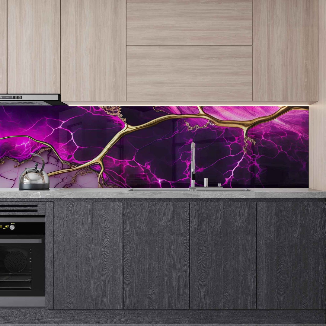 Tempered Glass Kitchen Backsplash, Stove Back Top Cover, Kitchen Sink