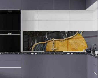Tempered Glass Backsplash, Stove Back Top Cover, Glass Splashback Tile, Kitchen Accessories, Kitchen Sink Cover, Kitchen Decor