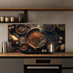Dosseret en verre épicé, crédence en verre trempé, couverture arrière de poêle, garde-boue pour évier de cuisine, couvercle de lavabo, décoration cuivre