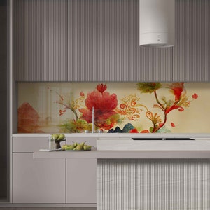 Stove Back Cover, Kitchen Backsplash for Stove, Glass Splashback, Stove Top Cover, Chopping and Noodle Board, Kitchen Decor, Backsplash Tile