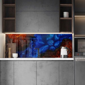 Stove Back Cover, Kitchen Backsplash for Stove, Glass Splashback, Stove Top Cover, Chopping and Noodle Board, Kitchen Decor, Backsplash Tile