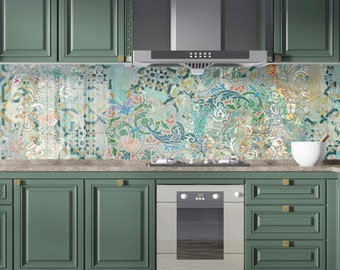 Küchen Backsplash für Herd, Herdabdeckung, Glasrückwand, Herdabdeckung, Schneide- und Nudelbrett, Küchendeko