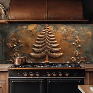 Dosseret en verre trempé, Couvercle supérieur de l'arrière de la cuisinière, Garde-boue pour évier de cuisine, Couvercle d'évier de cuisine, Crédence en verre pin aspect cuivre