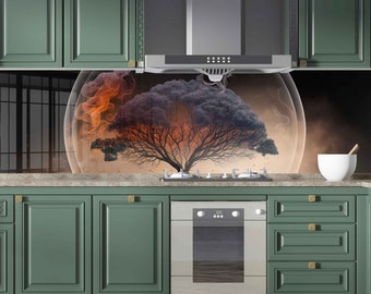 Kitchen Backsplash for Stove, Stove Back Cover, Glass Splashback, Stove Top Cover, Chopping and Noodle Board, Kitchen Decor, Backsplash Tile