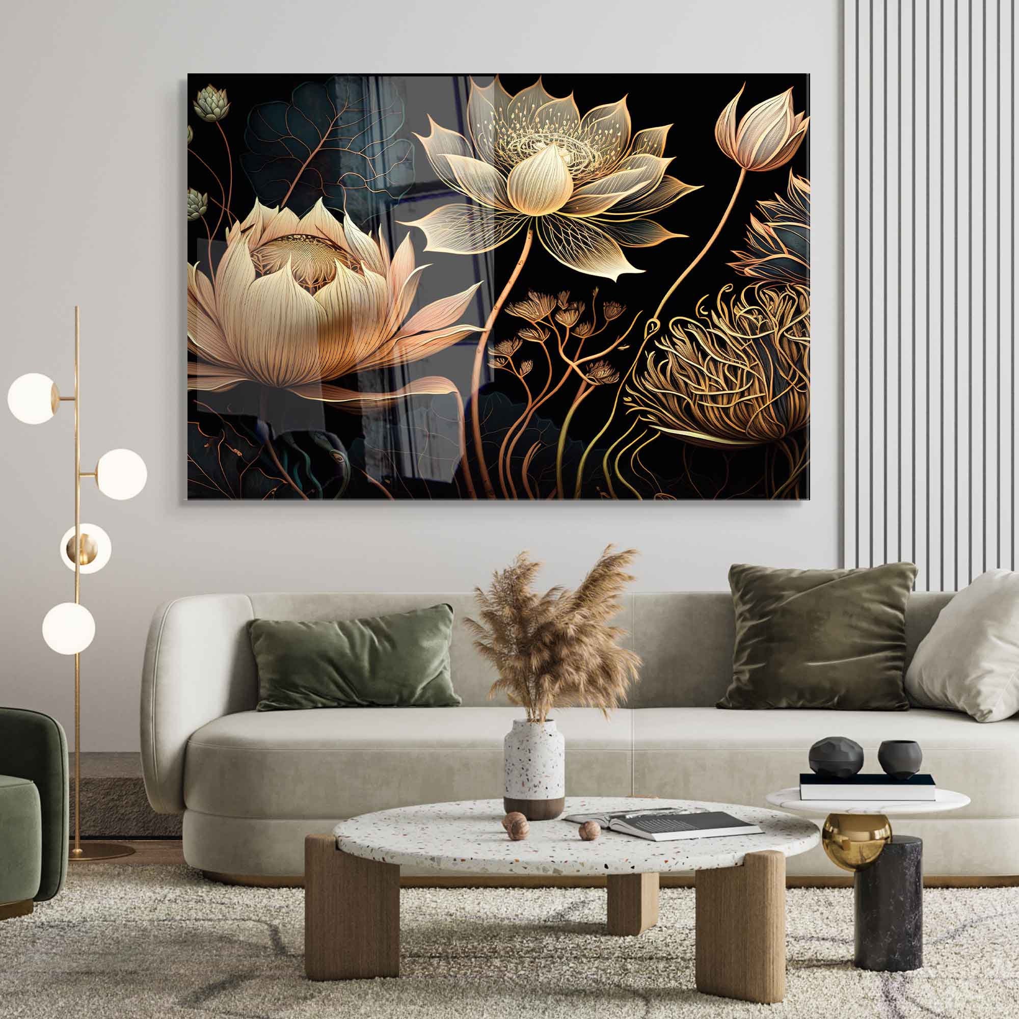 Glass Wall Art, Glass Wall Decor, Tempered Glass, Green Marble - View #7