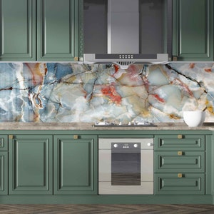 Dosseret en verre trempé, coque arrière de cuisinière, dosseret de cuisine pour cuisinière, couvercle de dessus de cuisinière, planche à découper et à nouilles, carreau de décoration de cuisine