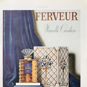 1941 Perfume French Vintage Magazine Ad Ferveur by Lubin