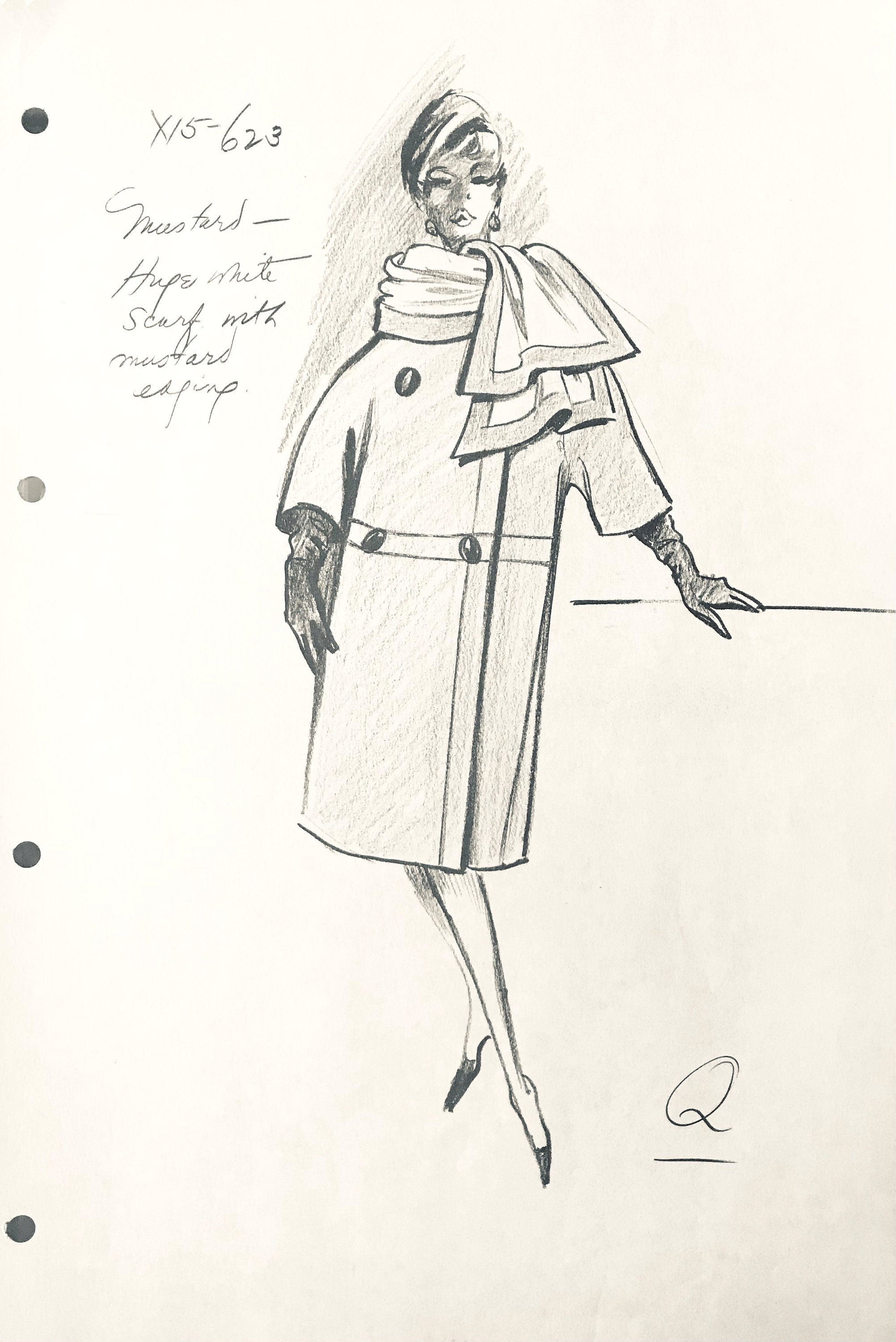 Vintage PIERRE CARDIN coat fashion designer sketches haute | Etsy