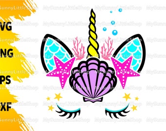 Download Mermaid Unicorn Svg Etsy