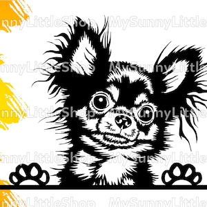 Chihuahua svg,vector Chihuahua long hair,dog SVG,dog svg ClipArt,head,Dog face vector,cricut,printable art,shirt svg,cut file dog SVG,animal