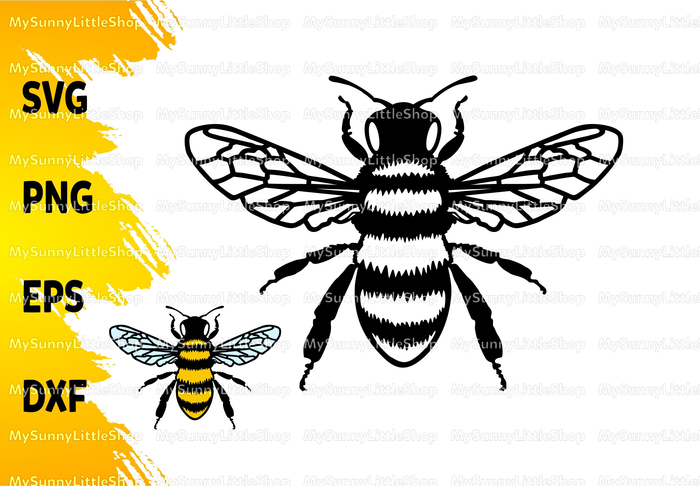 Bee SVG Bee Svg Png Eps Clip Art Cricut Silhouette Etsy