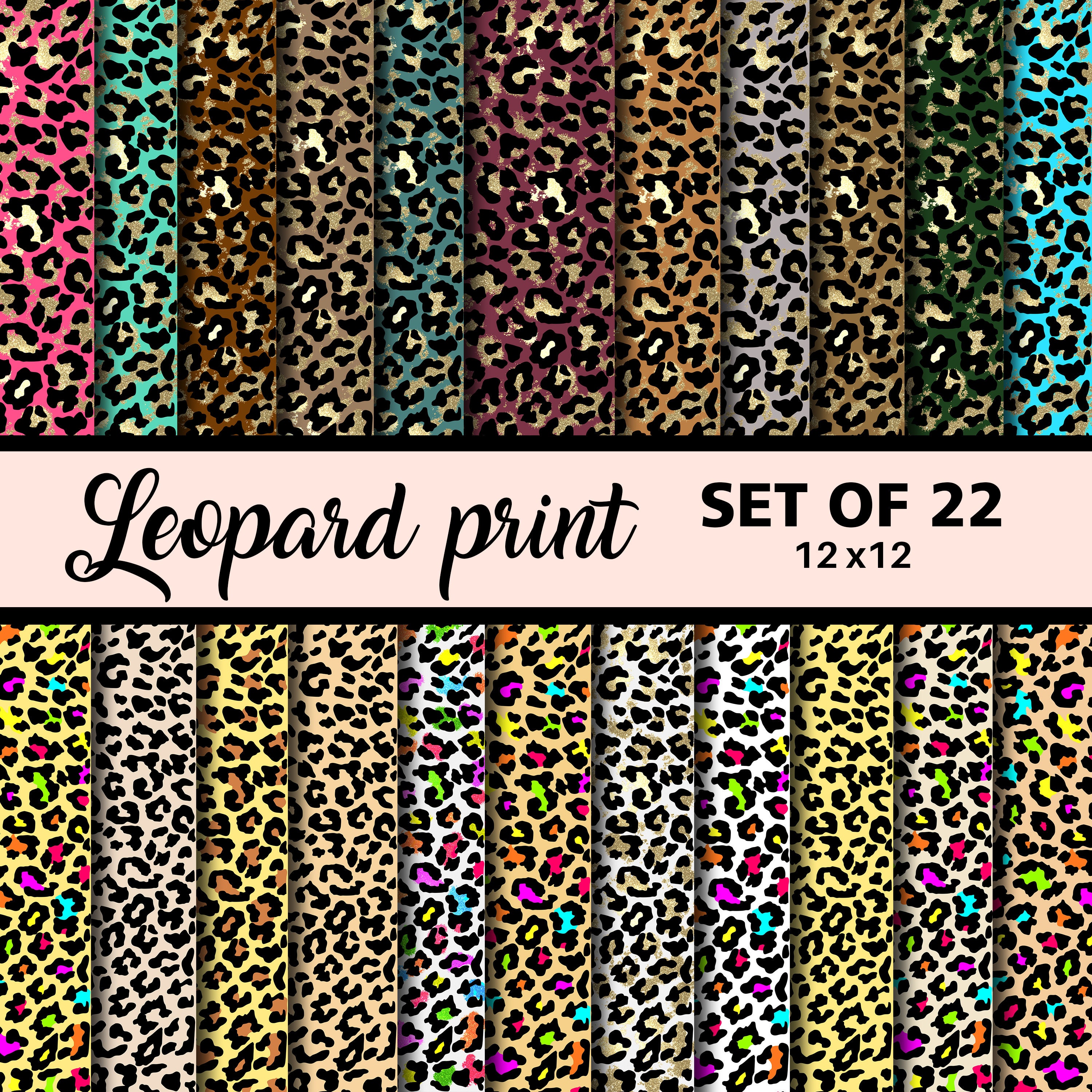 Animal Print Wallpaper Leopard Pink Black White KS2303 Double Rolls