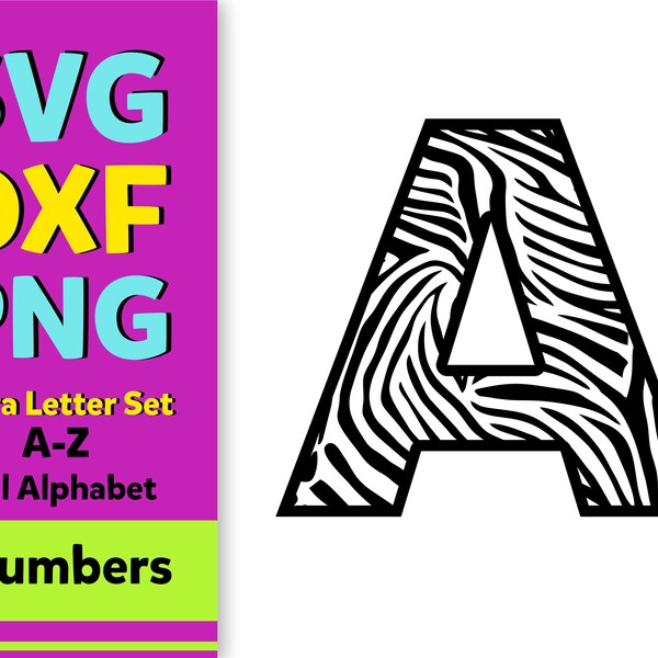 Zebra Print Letters - Etsy