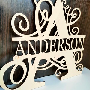Split Letter Monogram Swirls,Alphabet,Königsinitiale Svg,26 Buchstaben,Digital Laser Cut Datei, Glowforge,svg,eps,ai,dxf Bild 4