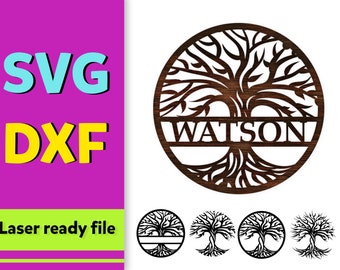 Tree SVG Glowforge,Family Tree With Roots Svg,Tree of Life SVG,Tree Vinyl Decal,Nature,Plant Life,Decor Design,Cricut,Laser Cutting