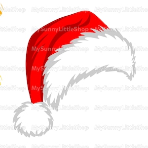 Chapéu de Papai Noel SVG, Chapéu de Natal Svg, Chapéu de Feliz Natal Svg, arquivos Svg de Chapéu de Papai Noel, Chapéu de Papai Noel Svg para camisas, Cricut, Silhueta, PNG